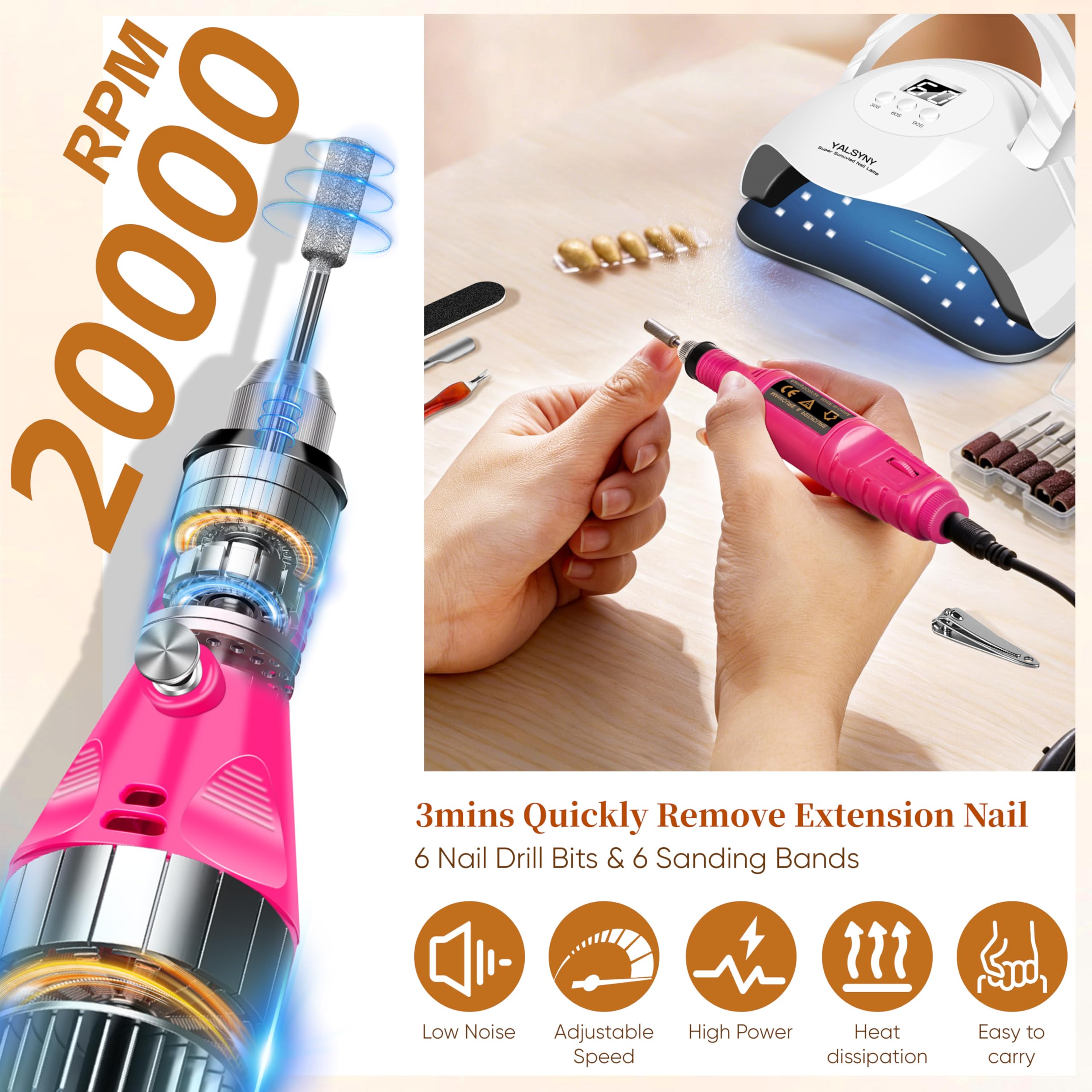 Amazon.com : YALSYNY Gel Nail Polish Kit with UV Nail Lamp,Soak