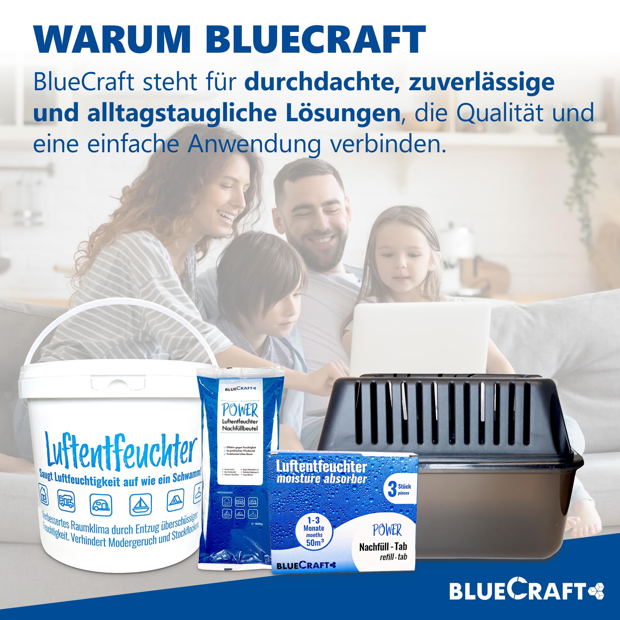 Bluecraft 30x 1kg Luftentfeuchter Nachfüllpack Entfeuchter Granulat
