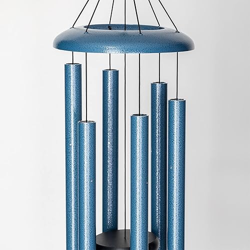 Miniatura 3 de Corinthian Bells by Wind River - Campana de viento azul cielo de 36 pulgadas para patio, jardín y decoración al aire libre (campanilla de aluminio)