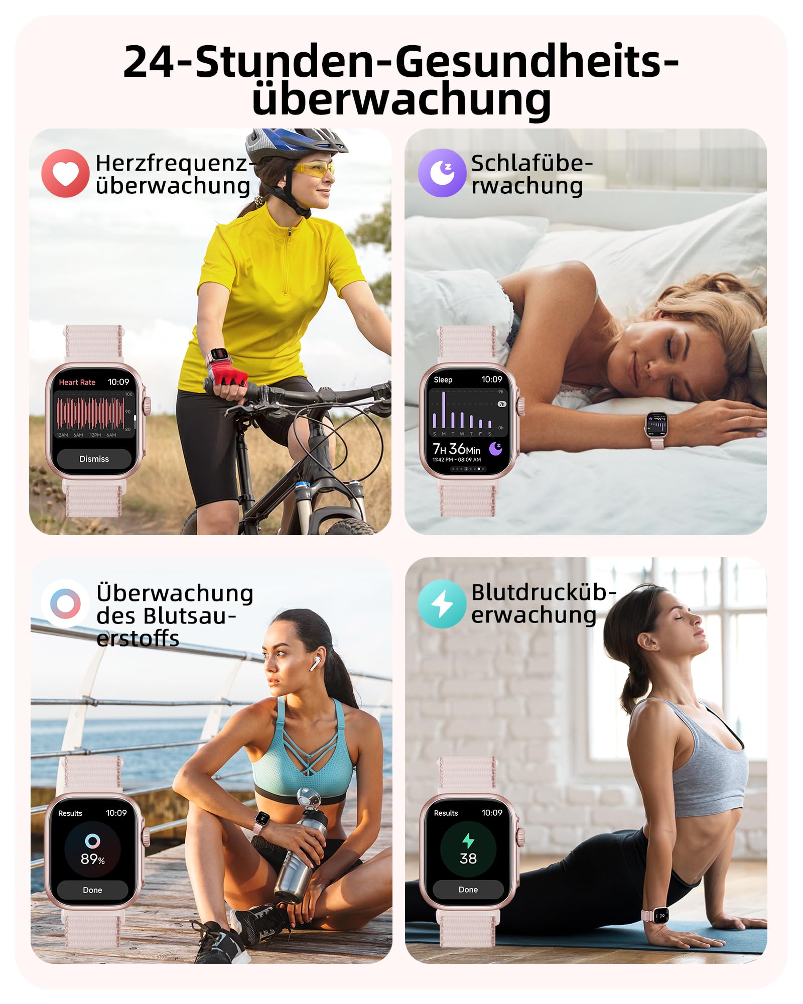 Parsonver Smartwatch mit Eingebautes GPS, 30M Schwimmend Wasserdicht | Fitnessuhr mit Bluetooth Telefonfunktion, Fitness Watch mit 100+ Sportmodi, Herzfrequenz, Schlafen, für Android/iOS
