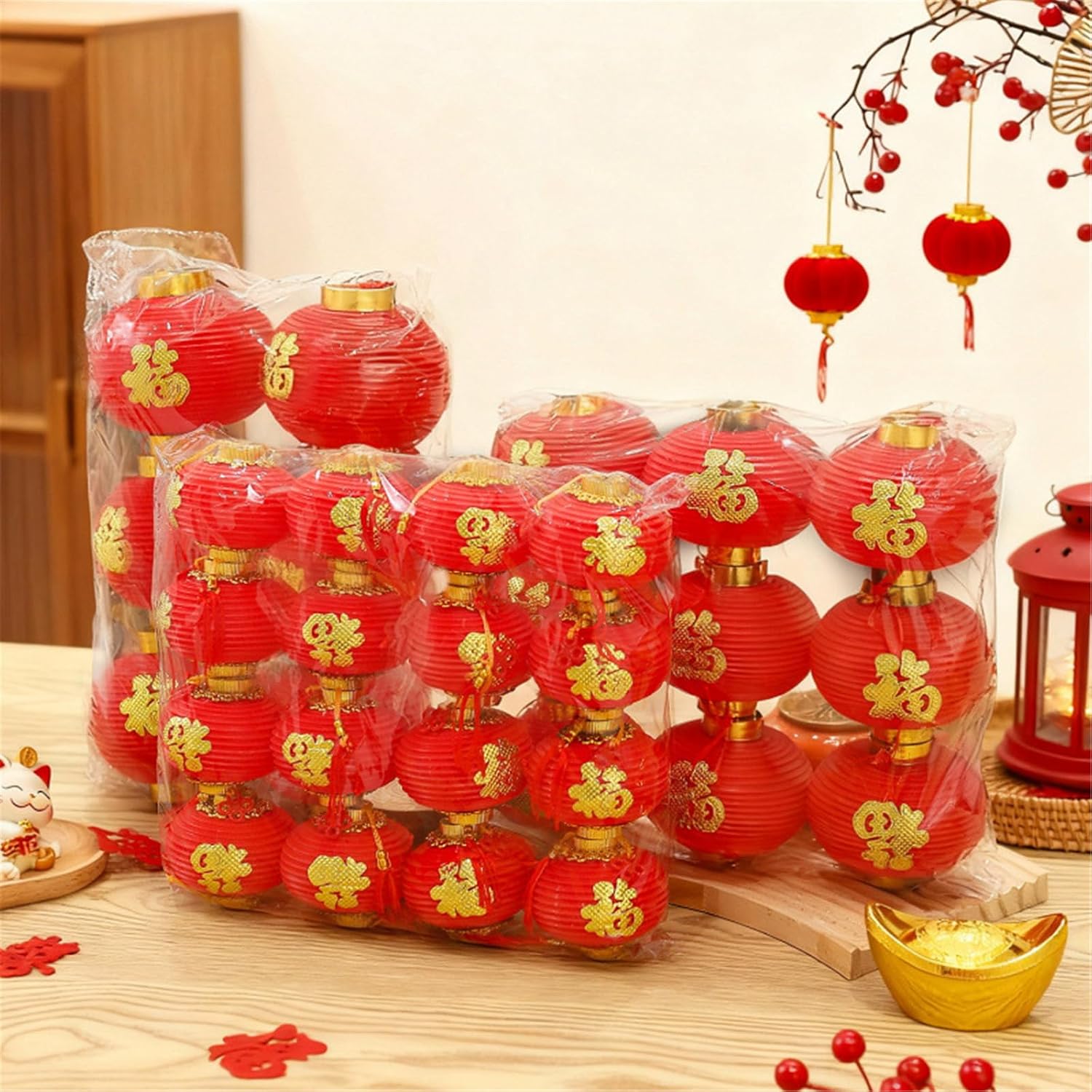 Chinese Lamp Hanging Ornament for Tree Window Door Wedding Chinese Spring Festival Decoration Lamp Decorations