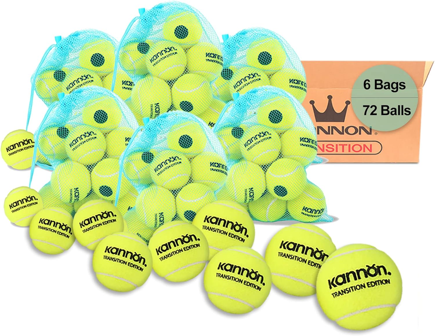 ZingVic Green Dot Tennis Balls Bounces 75 Pressureless