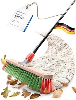 Novaliv Kehrbesen Besen mit Teleskopstiel Straßenbesen mit Stiel Gartenbesen Industriebesen Hofbesen Allzweckbesen (1, Gartenbesen)