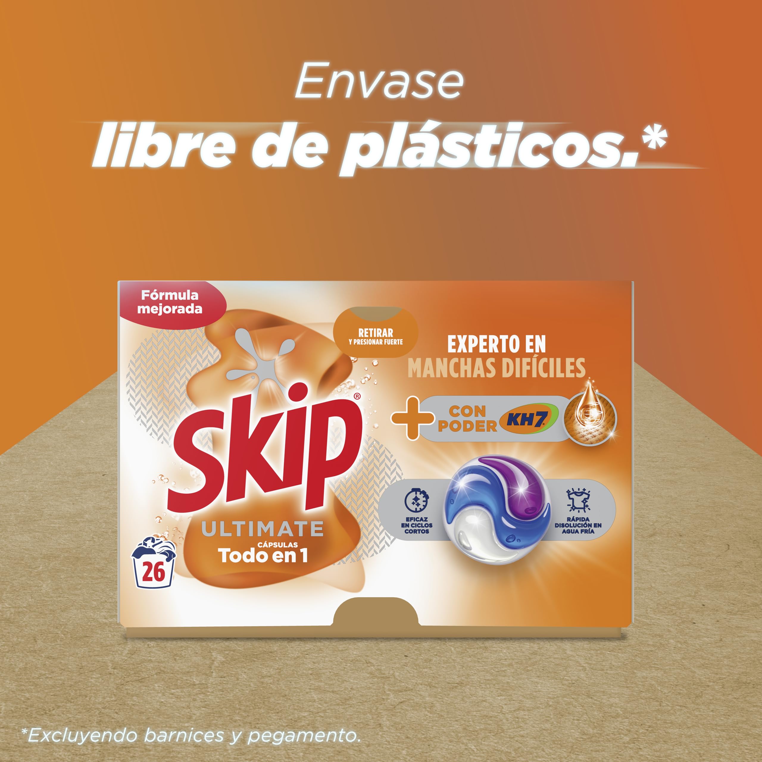 Skip Ultimate Detergente en Cápsulas para la ropa Poder KH7, 3 x 26 lavados