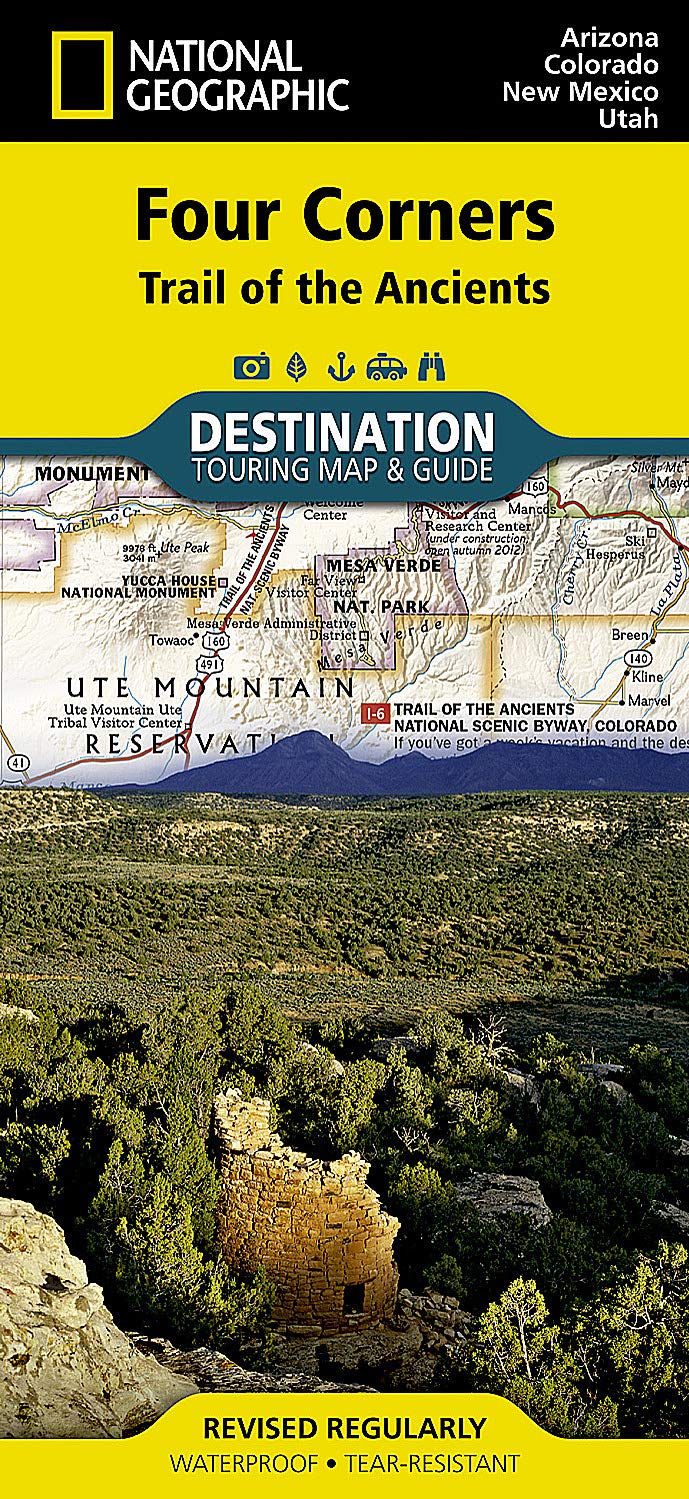 Amazon National Geographic Destination Map Four Corners Region Trail