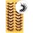 Veleasha Russian Strip Lashes with Clear Band Looks Like Eyelash Extensions D Curl Lash Strips 10 Pairs Pack (DT16)
