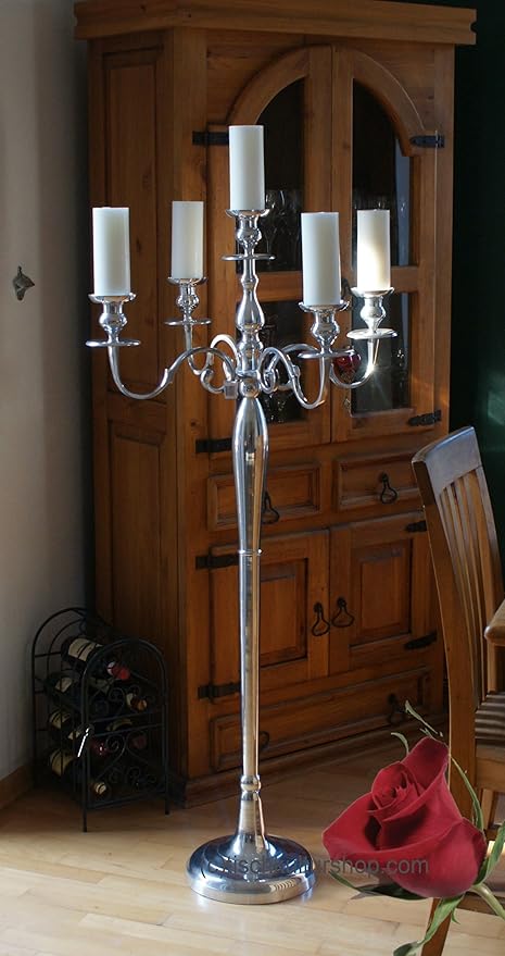 Kerzenständer Classic 150cm Alu poliert Hochzeitsdeko Amazon.de Garten