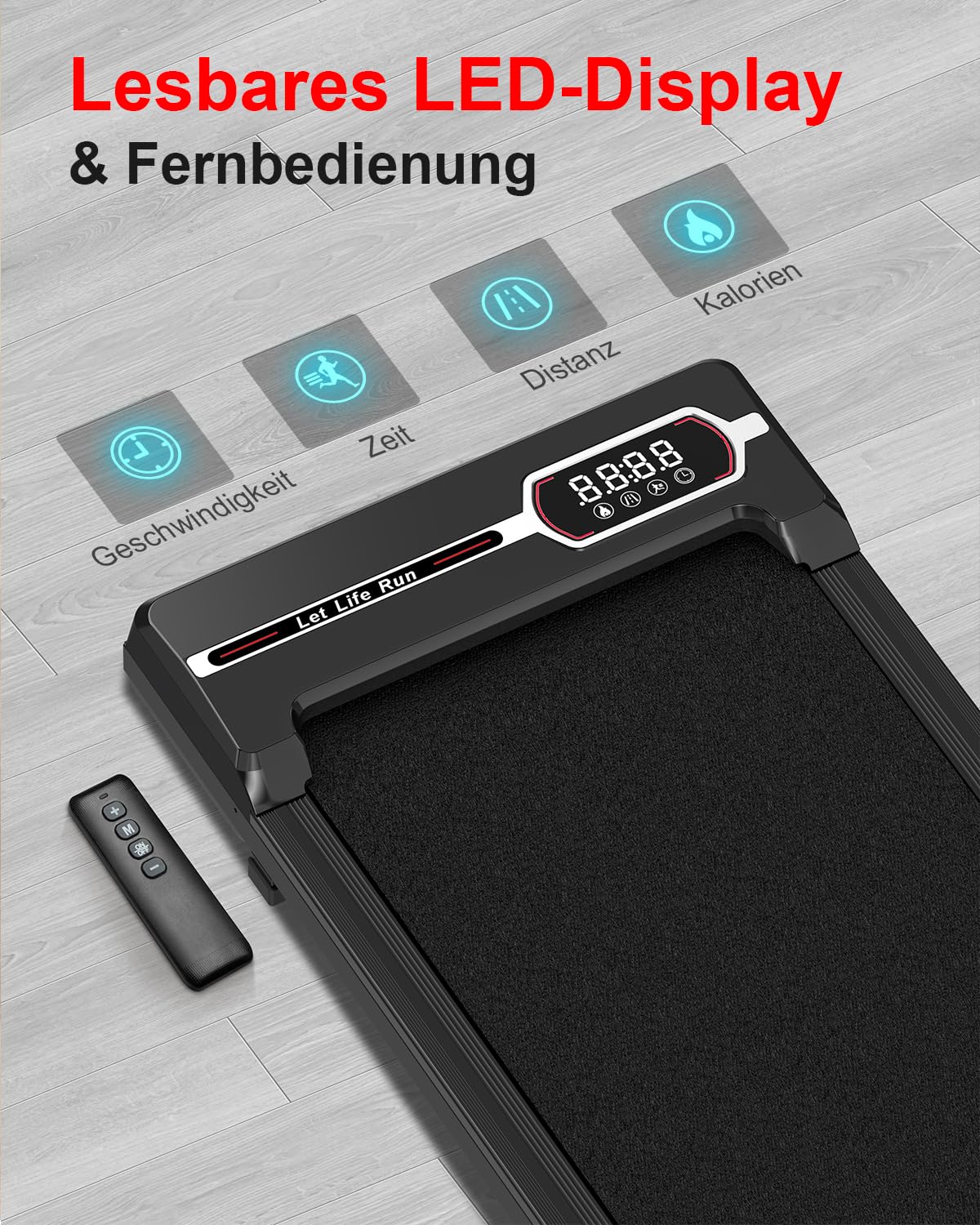 Dskeuzeew Walking Pad Laufpad Laufband Klein Elektrisch für Zuhause Büro