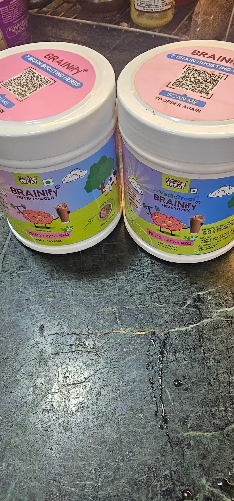 BRAINIFY Nutri Drink Powder | 7 Herbs | Millets + Nuts + Seeds (350g ...