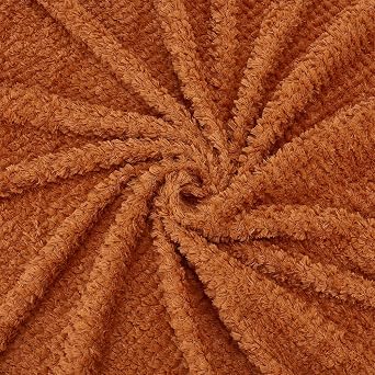 WEBEEDY 1 Yard Teddy Bear Fabric 60 Inch Soft Faux Fur by The Yard Light Brown Polyester Plush Fabric for DIY Stuffed Animals Sewing Projects Teddy Bear Making, Christmas Winter Home Decor