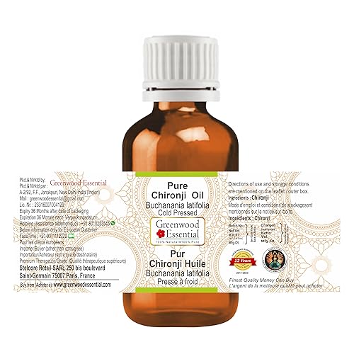 Miniatura 2 de Greenwood Essential Aceite de Chironji puro (Buchanania latifolia) prensado en frío 1.0 fl oz (1 oz)