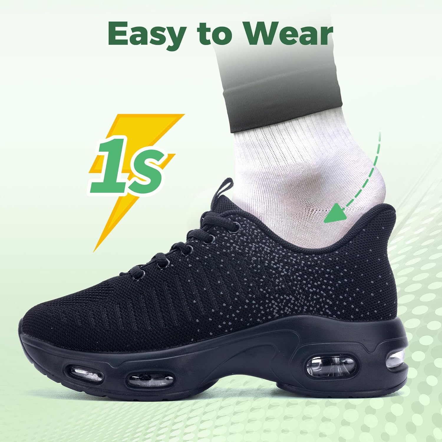 Women's Sneakers Slip on Walking Tennis Shoes Easy to Wear - Image 3