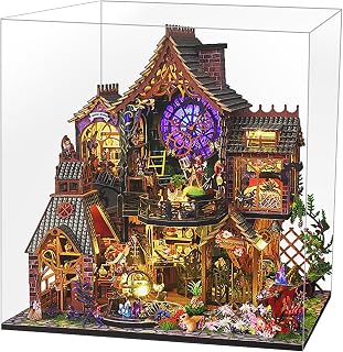 Holiday Miniature House Kit, DIY Tiny Doll House Kit, Home Building Set with Furniture, 3D Wooden Puzzle for Room Decor, Creative Gift for Teens/Adults