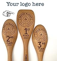 Vista 5 de Trofeo Chili Cook Off 2025, cuchara de cocina grabada de madera, premio de competencia de cocina personalizado, premio campeón de chile, cuchara