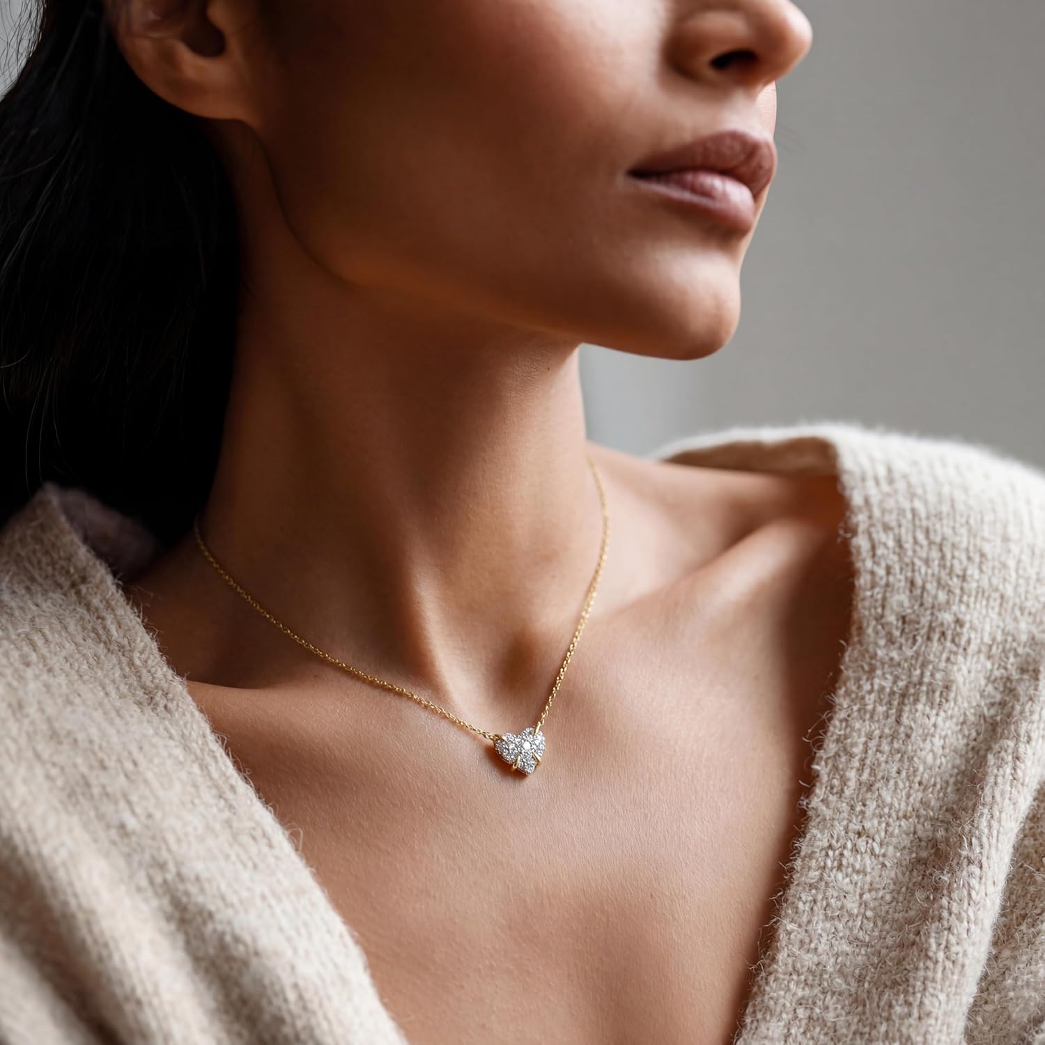 Dremmy Studios Cross Pendant Necklace for Women 14K Gold Plated Cubic Zirconia Evil Eye Butterfly Angel Wing Disc Coin Necklace Minimalist Religious Faith Jewelry Gift for Women - Image 6