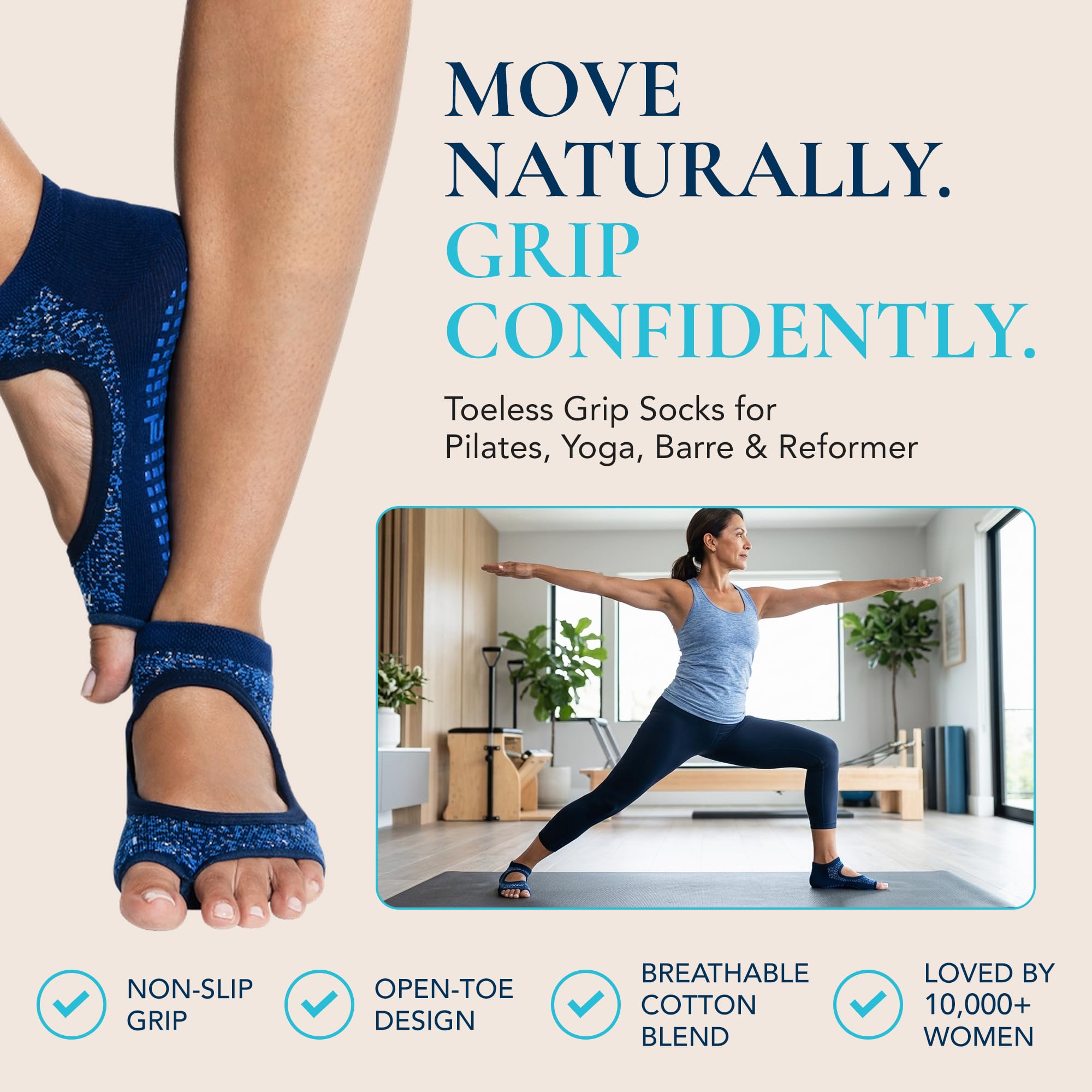 Tucketts Allegro Calcetines de yoga Mujer (Pack de 1)