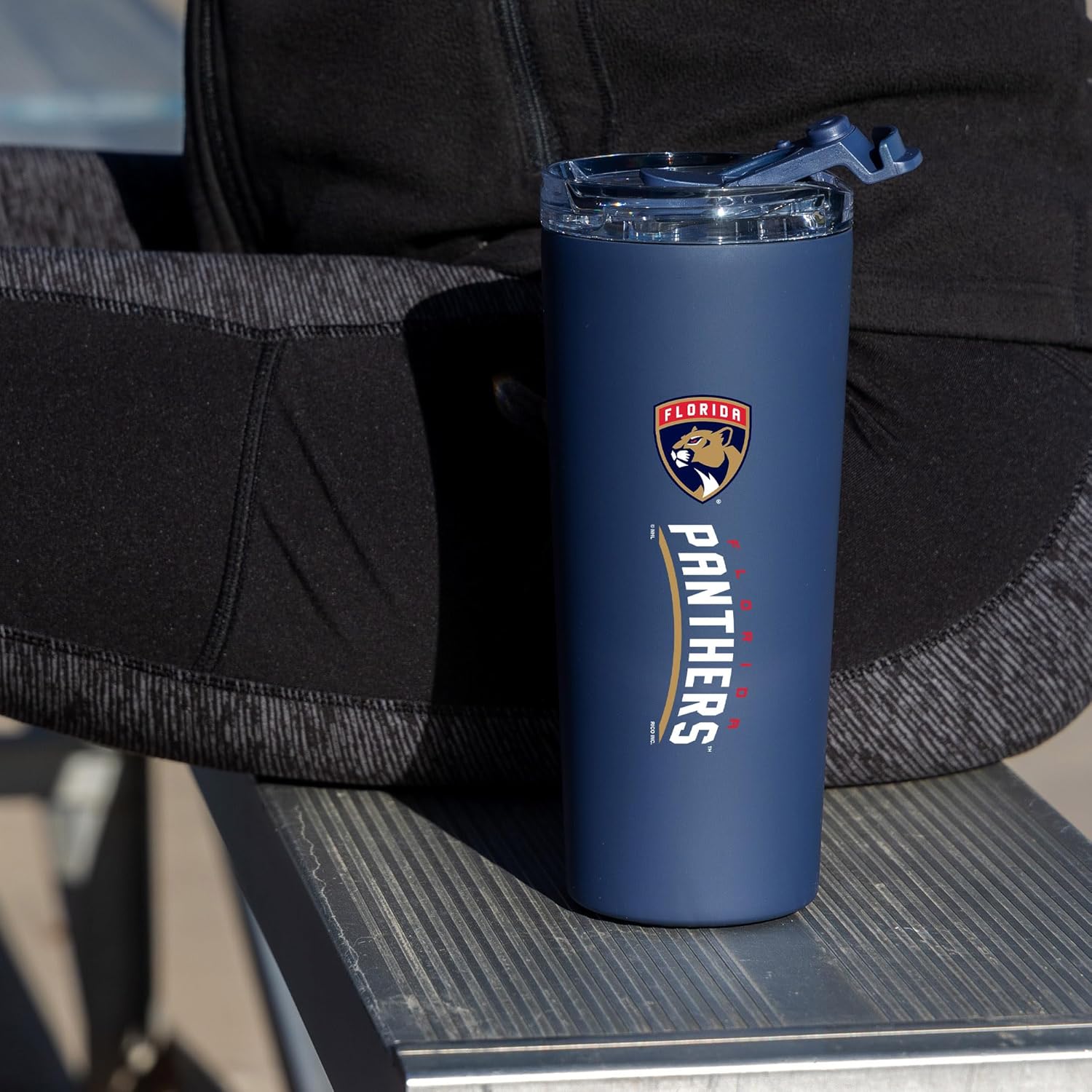 Rico Industries NHL Hockey 24oz Stainless Steel Tumbler with Lid and Dual Functioning Lid - Image 2