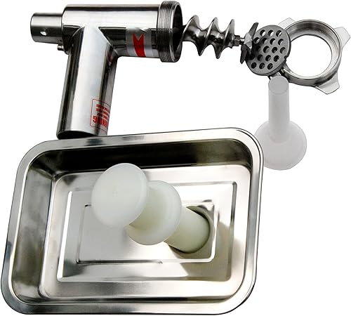 Miniatura 4 de Hakka Brothers TC Series eléctrico de carne de acero inoxidable comercial molinillos, Acero inoxidable