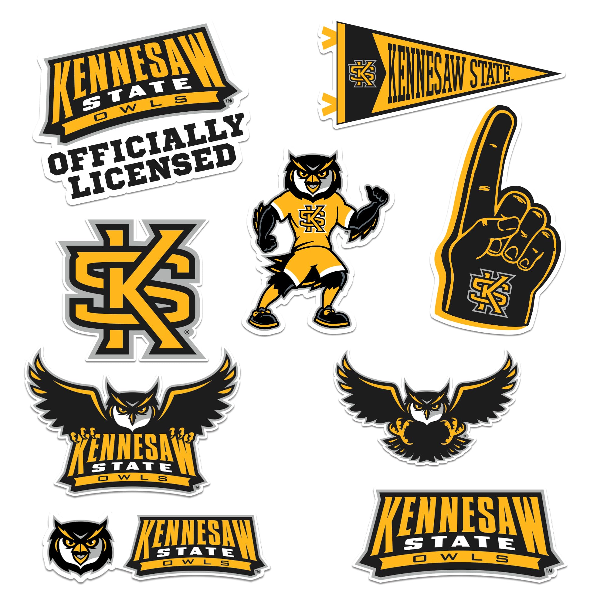 Kennesaw State University 8ct Vinyl L Deluxe, Indoor/Outdoor, Set of 8