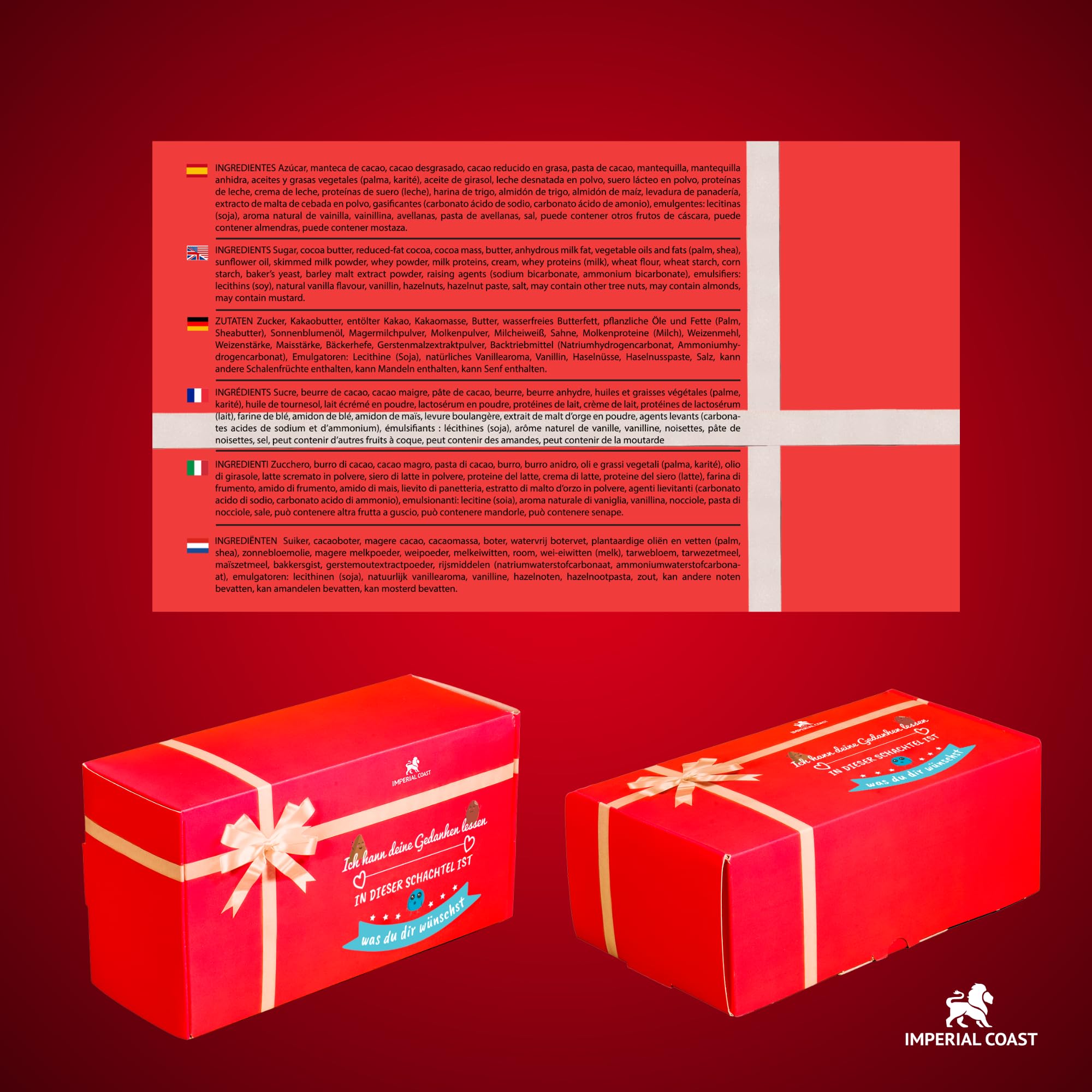 Schokolade Geschenkbox I Originelles Geschenk für Geburtstage, Kinder, Partner - Schokolade Box (Mix)