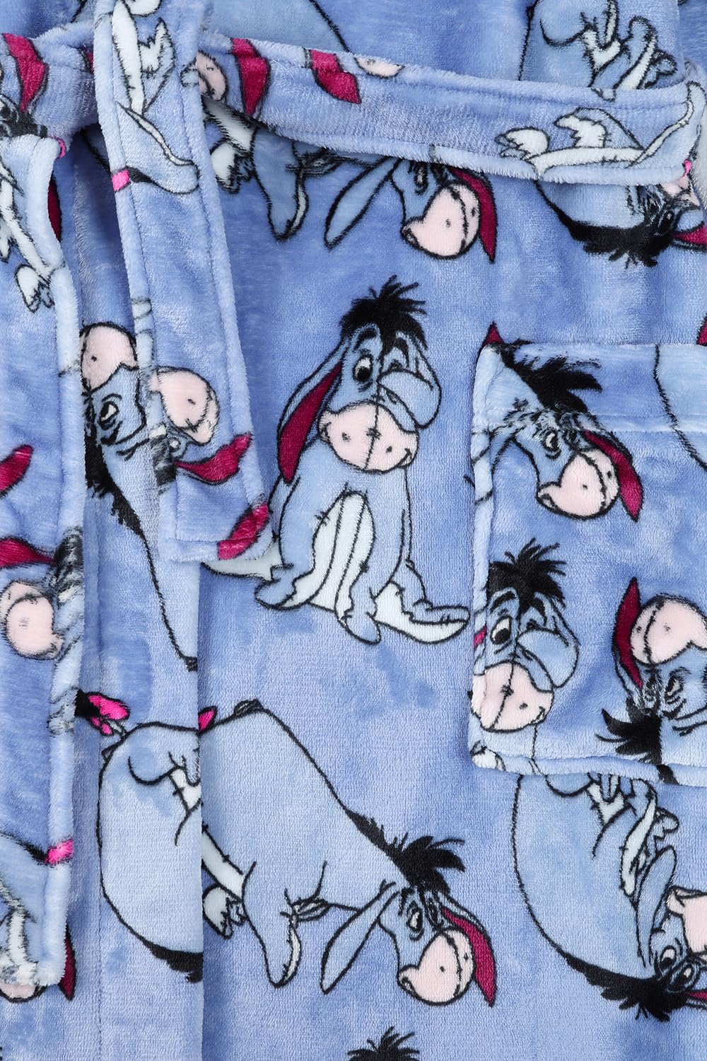 Robe de chambre Bourriquet en polaire à capuche pour femme Bleu