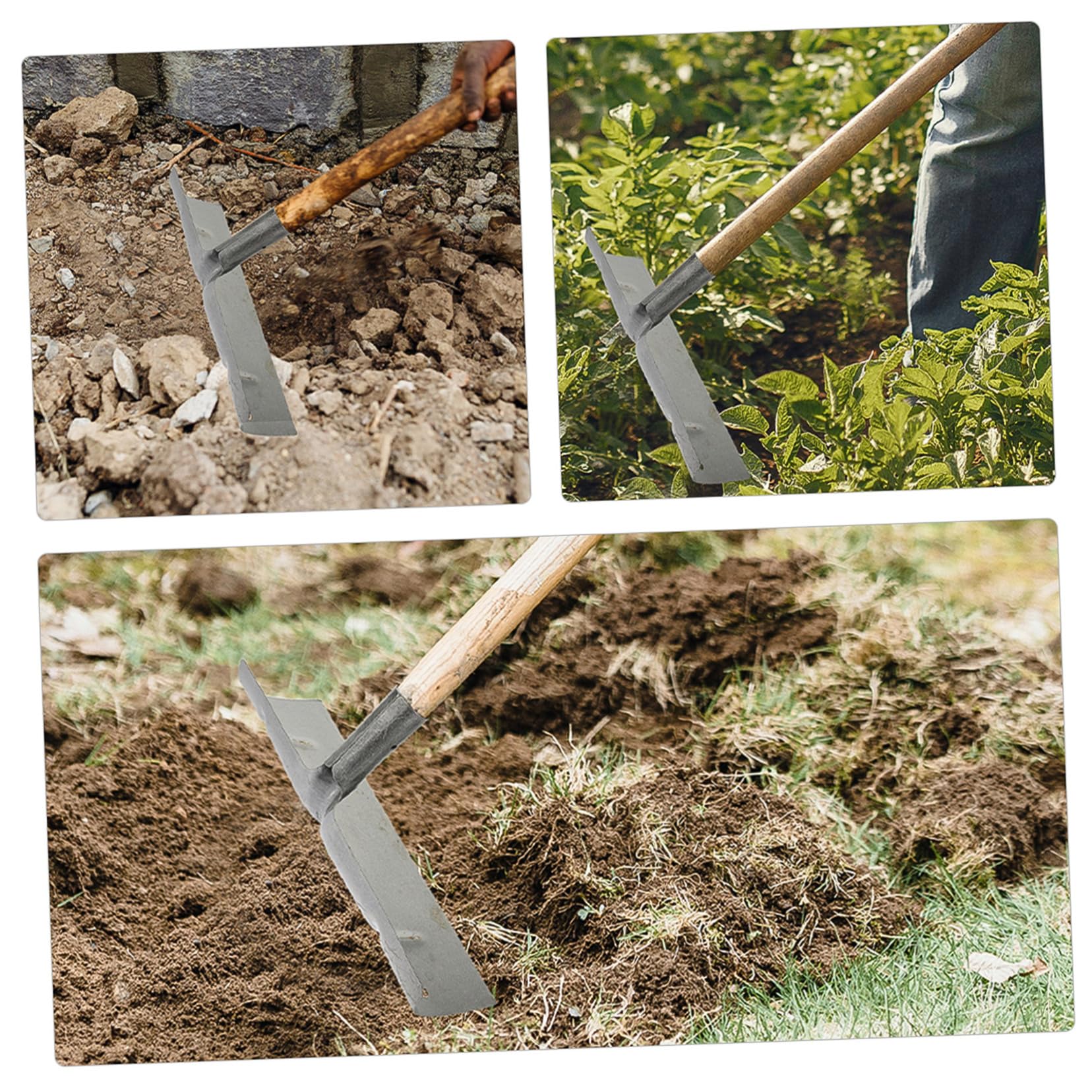 Pala de jardín de metal, pala de limpieza resistente, paleta de mano de jardín duradera, ideal para eliminación de residuos, pala de residuos de acero para limpieza de césped y jardín