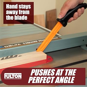 Fulton Magnetic Push Sticks For Table Saw 2 Pack Safety Push Sticks For Woodworking Contoured Handle & Dual RareEarth Magnets Ideal For Table Saw, Router, Jointer & Shaper Safety
