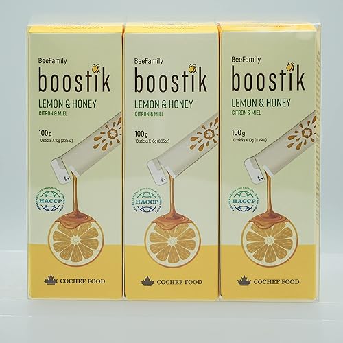 BeeFamily - Paquete múltiple Boostik de miel de limón de 10.58oz