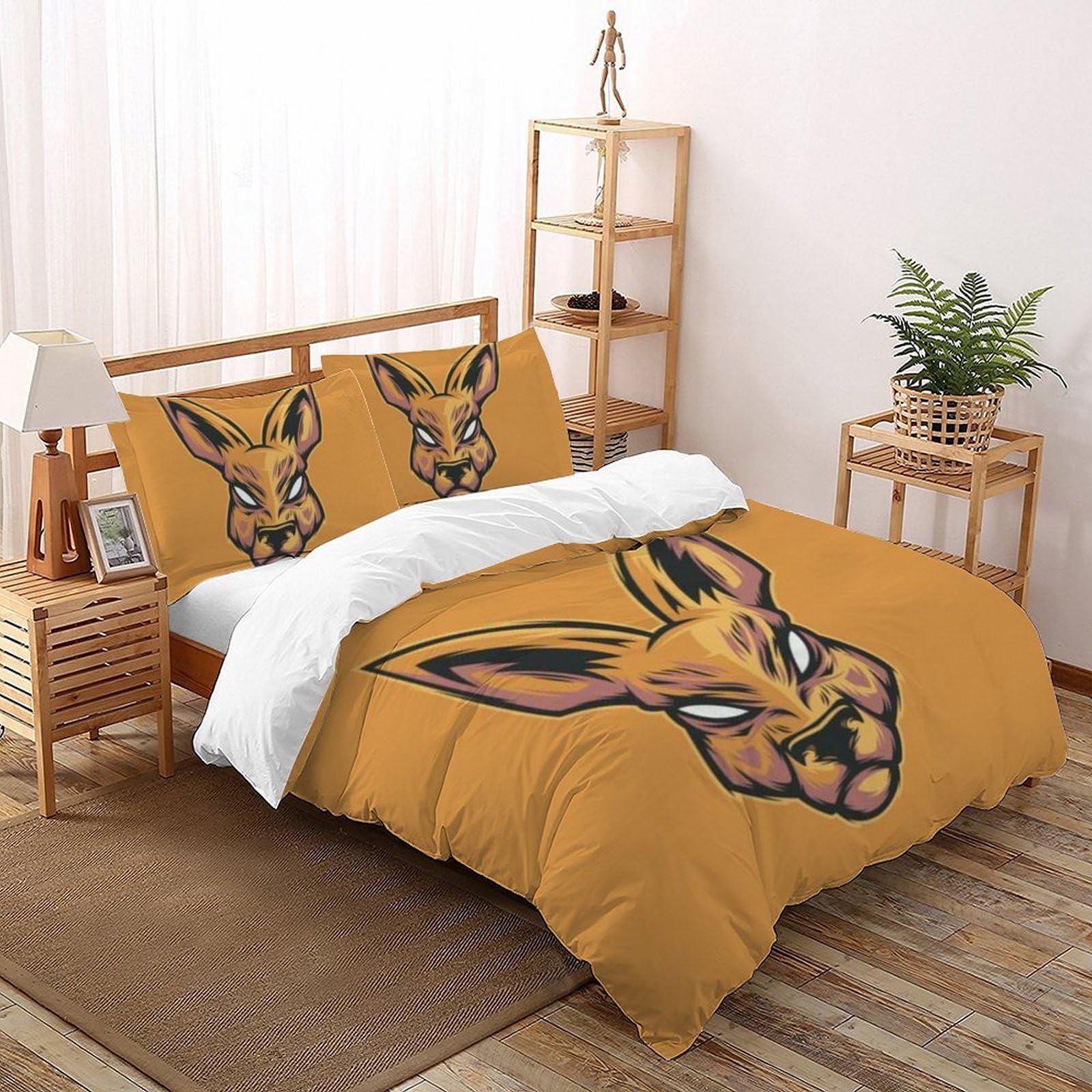 Housse de couette King en microfibre douce avec motifs tridimensionnels réalistes
