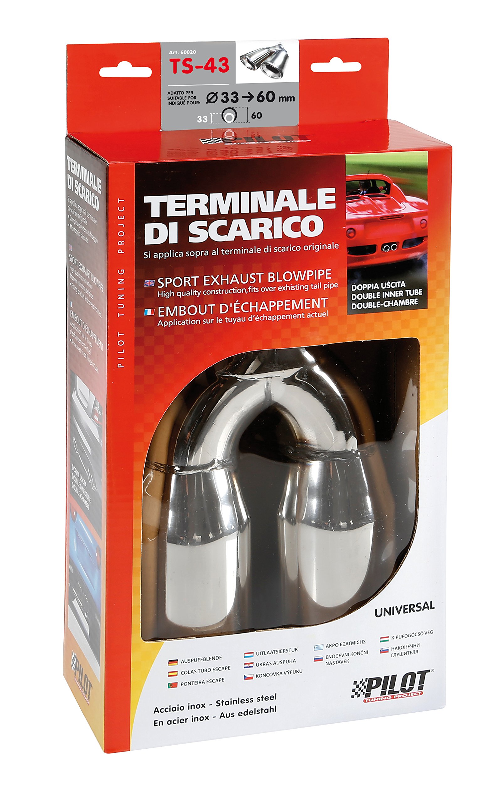Lampa 40880 Embout d'échappement TS de 43