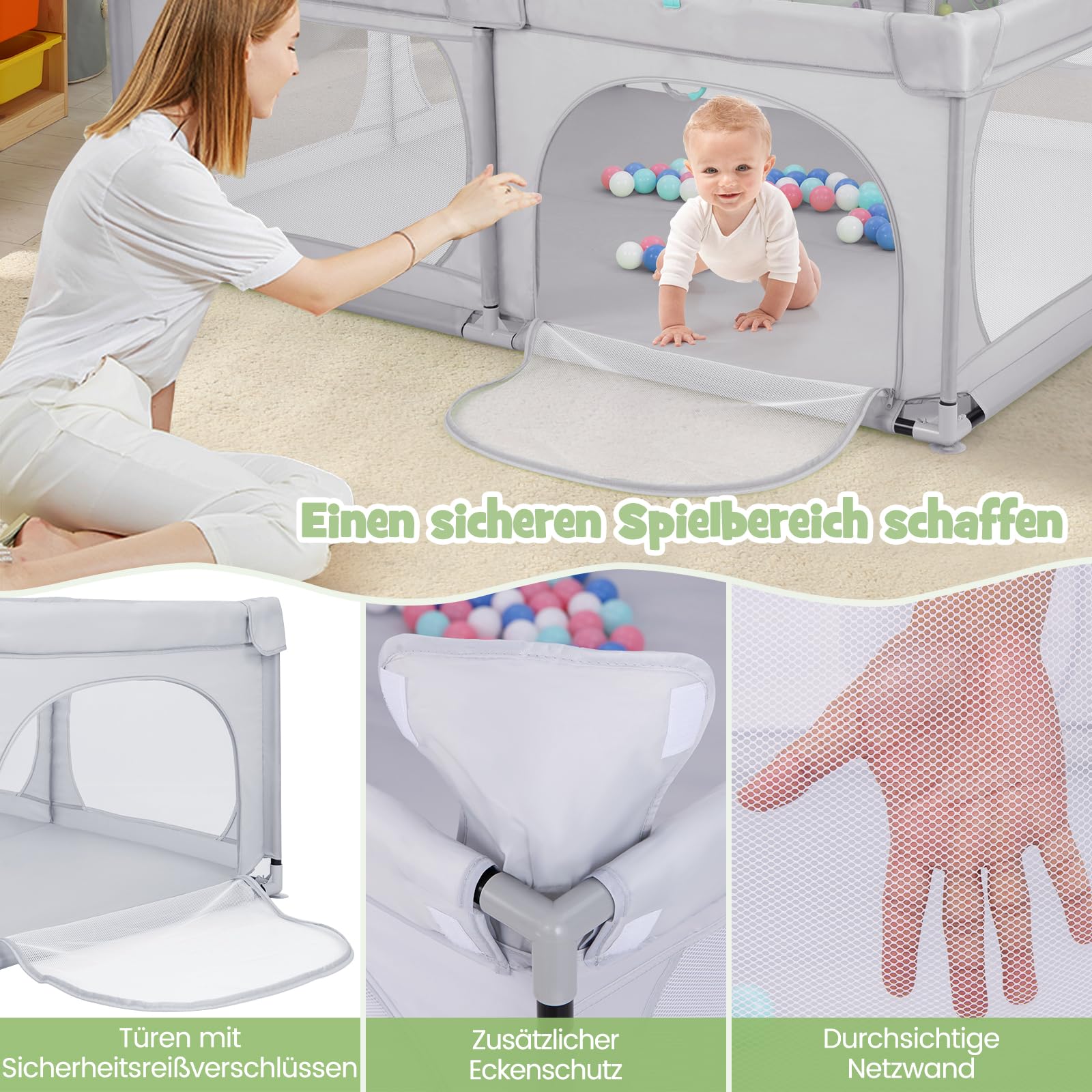 Grosses Babybox mit Saugnäpfen 120*120*68,6 (Gebraucht) in für CHF 5