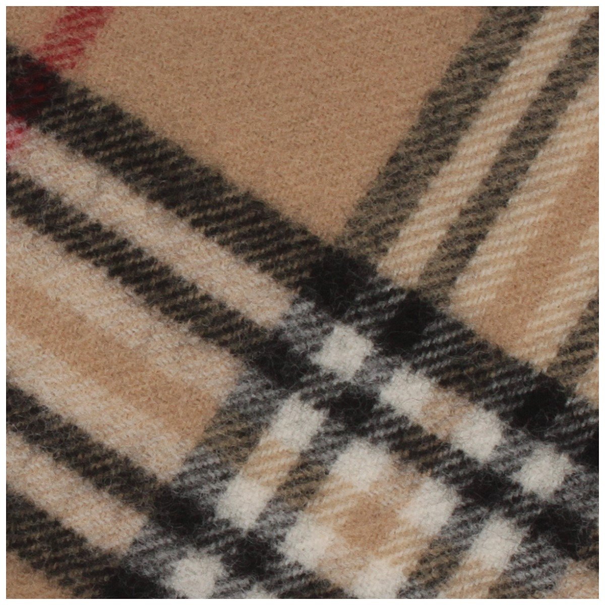 Breiter Schal aus 100% Cashmere für Damen & Herren - 180 x 30 cm – mit großem Karo-Muster & Fransen – super weich & bequem
