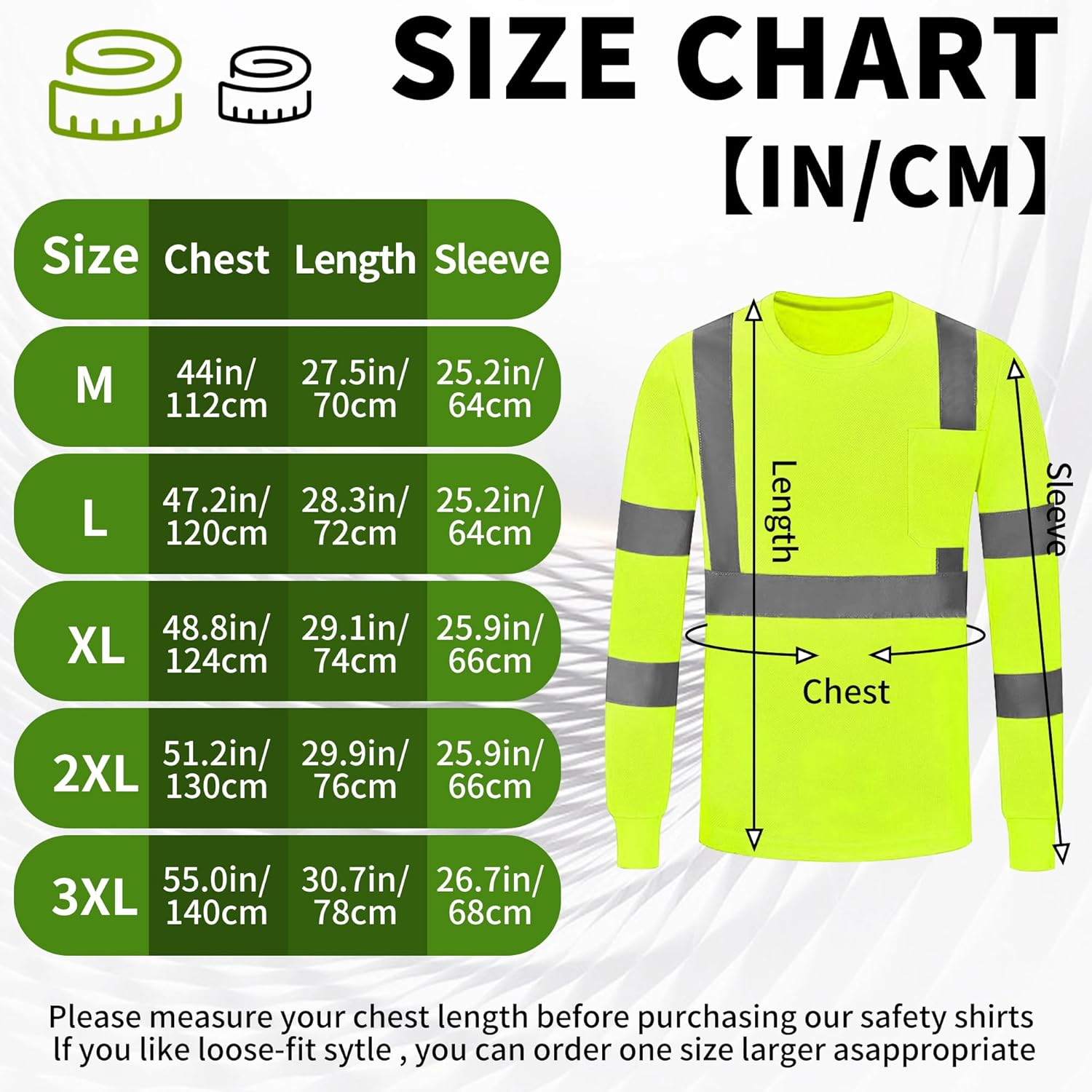 Reflective Safety Shirts Long Sleeve High Visibility Reflective Breathable T Shirts for Work Construction Class 3 - Image 4