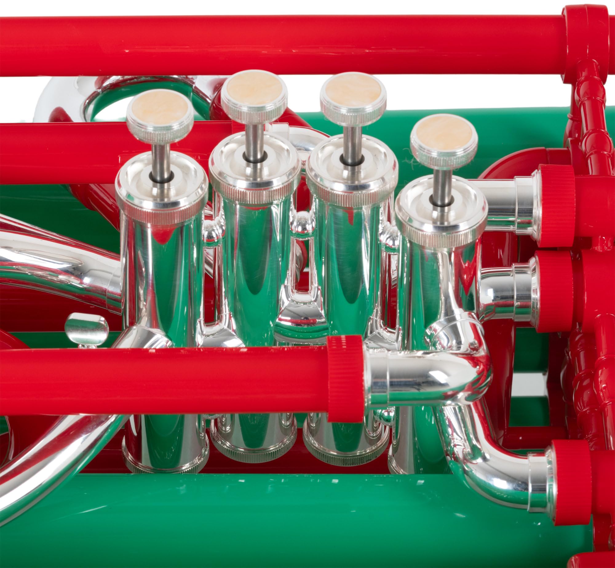 Classic Cantabile KT-30PL MardiBrass Tuba Bb en plastique ABS, léger et stable, pavillon et mécanisme en laiton. Inclus housse et embouchure. Couleur vert.