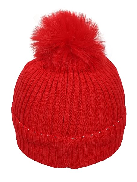 Buy FabSeasons Kid's Acrylic Skull Cap (HK73red_Red_3 Years-8