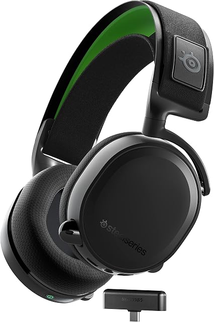 SteelSeries Arctis 7X+ - Bezprzewodowy zestaw słuchawkowy do gier - Bezstratny dźwięk 2,4 GHz - 30-godzinna żywotność baterii - USB-C - Dla Xbox, PC, PS5, PS4, Mac, Android i Switch