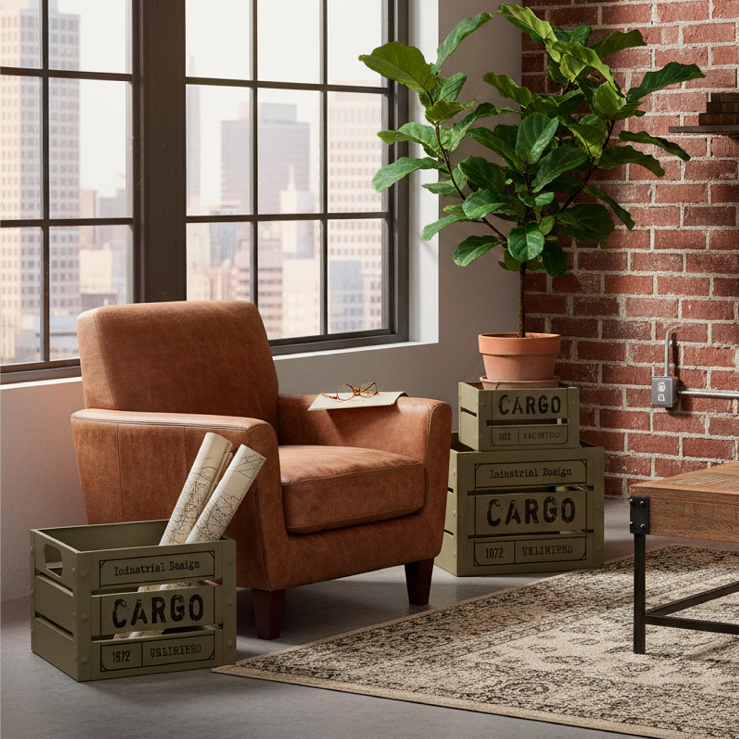 Baroni Home Lot de 3 cassettes vintage fruits et légumes, caisses en métal, style industriel, boîtes polyvalentes empilables pour maison, cuisine, paniers de rangement 26 x 26 x 20 cm carrés taupe
