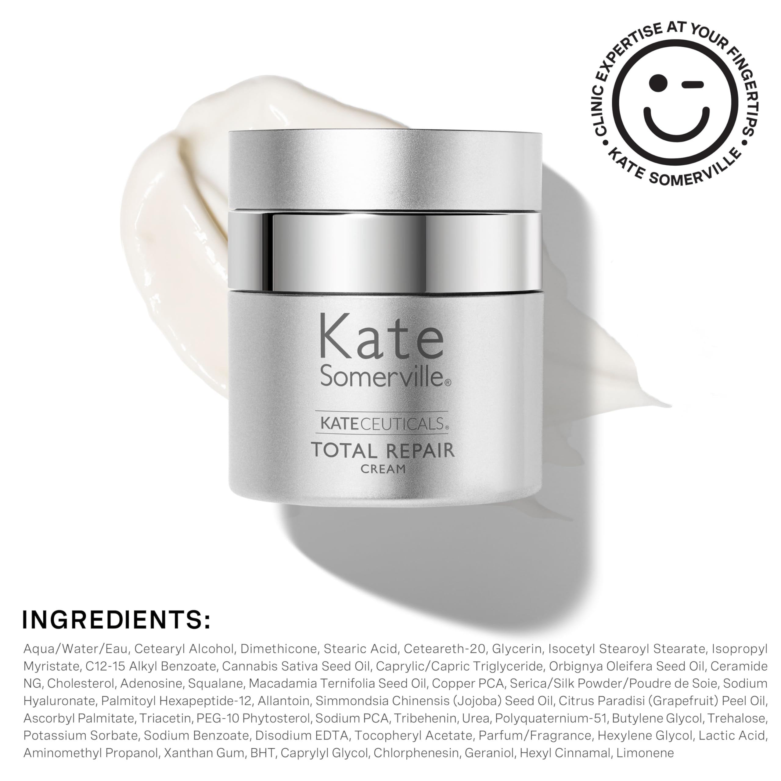 Kate Somerville KateCeuticals Total Repair Cream – Advanced Anti-Aging Moisturizer, Visibly Reduces Wrinkles & Fine Lines, 1 Fl Oz