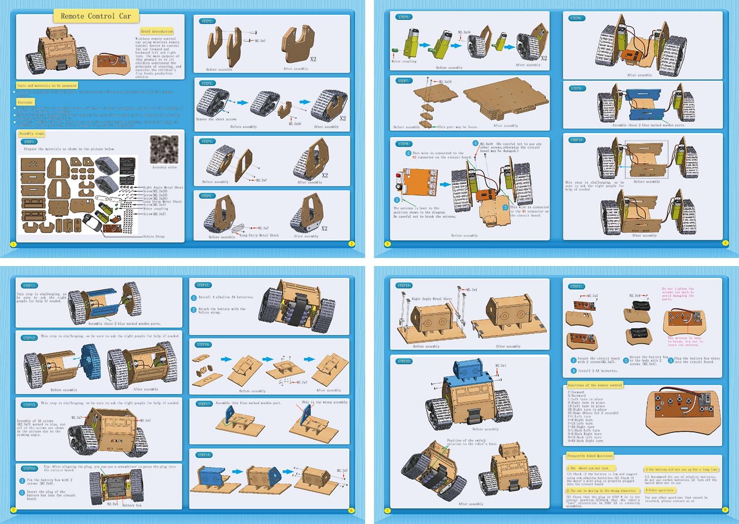STEM Projects for Kids Ages 10-16, Wooden Model Car Kits, Gifts for Boys 9-16, Science Educational Crafts Building Kit,RC Tank