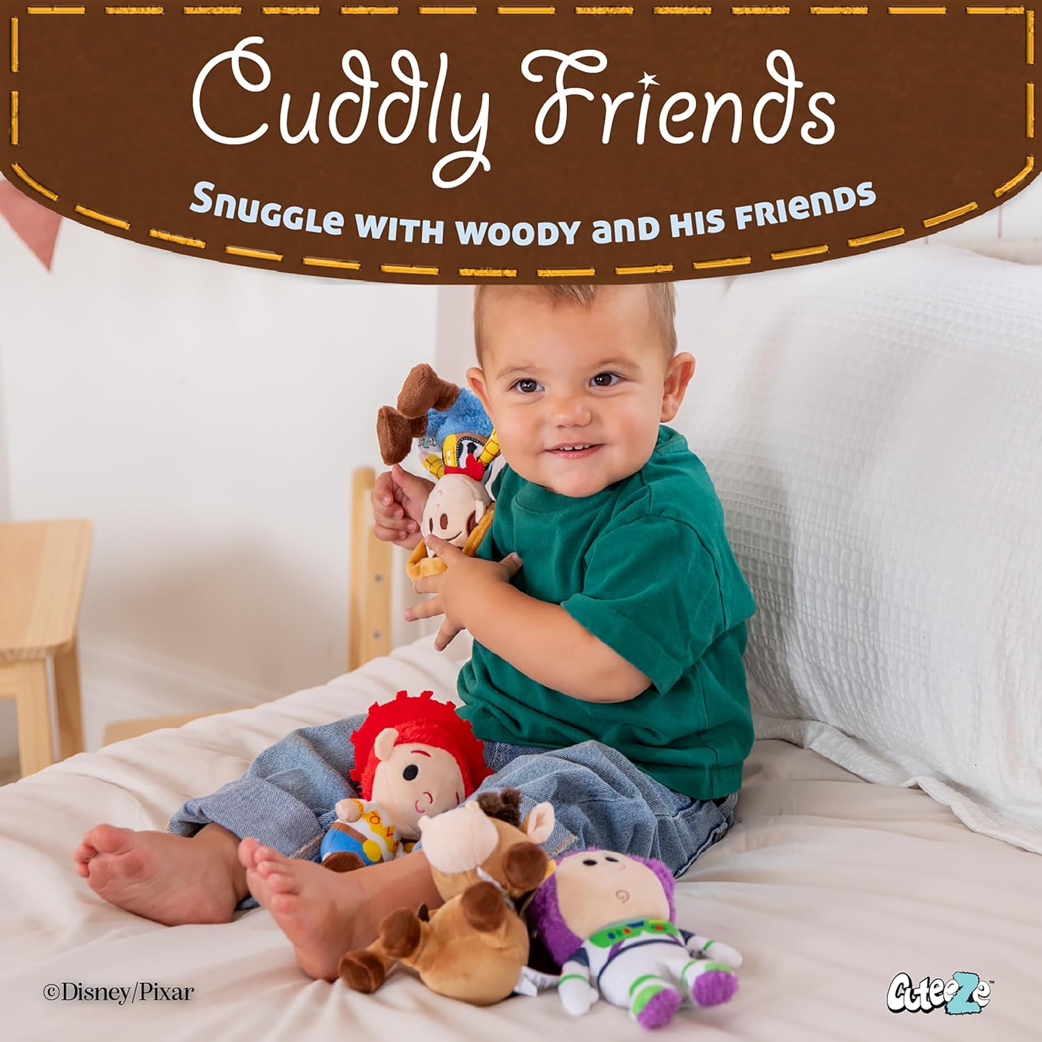 Kids Preferred Disney Baby Toy Story 4 Pc Set - Woody, Buzz Lightyear, Jessie, and Bullseye Plush - Stuffed Animals for Baby and Toddler Boys & Girls