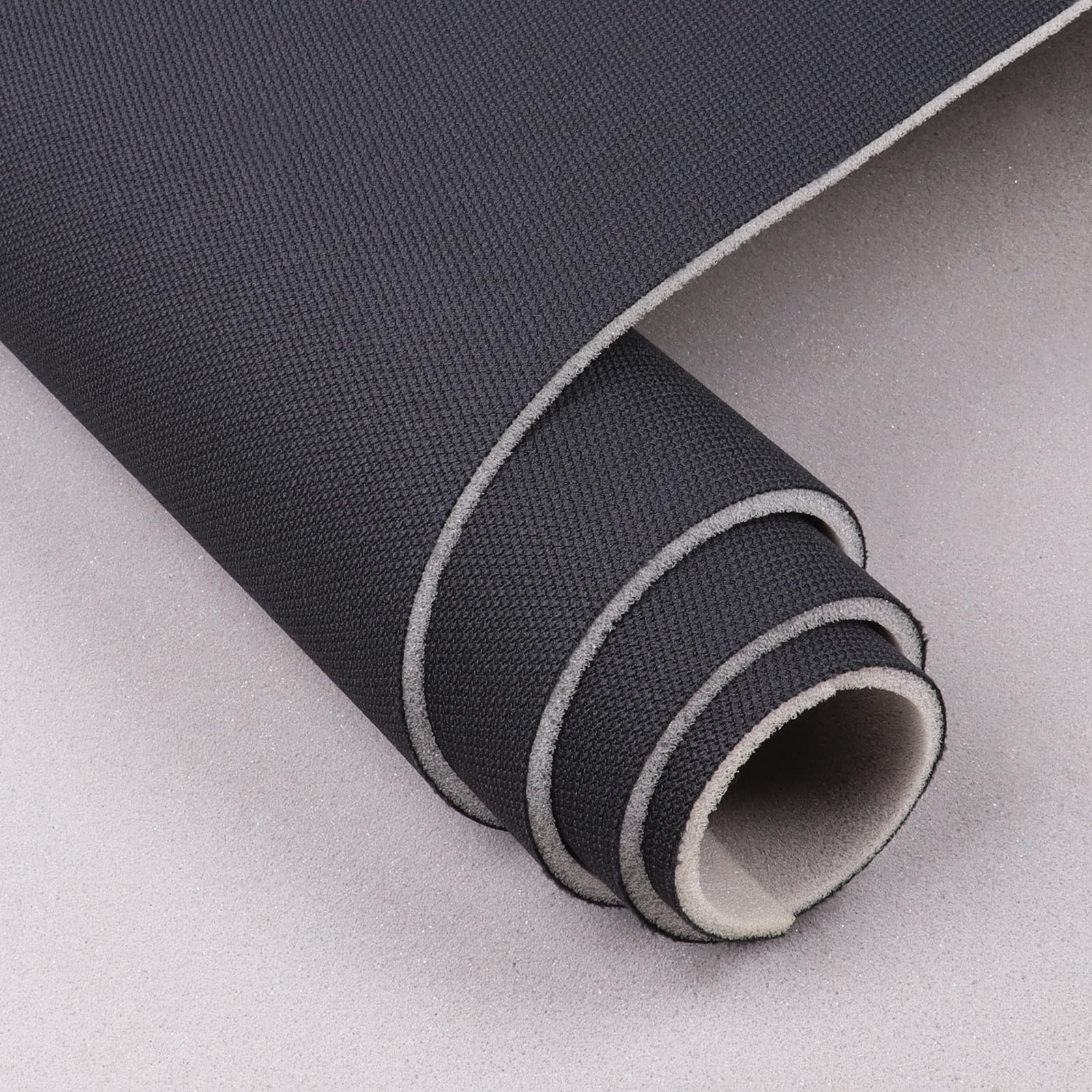 Auto Headliner Fabric Mesh Type 60" Wide by 54" with Foam Backed Flat Knit Headliner Material Car Roof Upholstery Fabric for RV Truck Boat Home Repair, Black