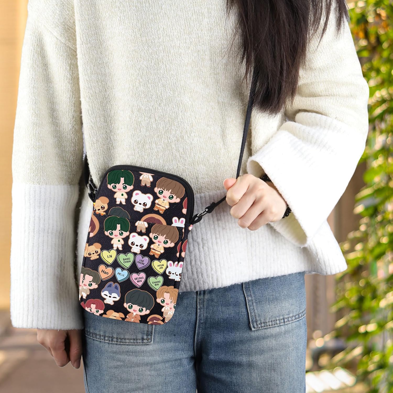 LEVLO SKZ Crossbody Bag SKZ Animal Fans Gift Korean Group Member Shoulder Bag Korean Musical Merchandise - Image 3