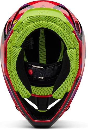 Vista 6 de Fox Racing Casco de motocross unisex V1 Emoción roja fluorescente