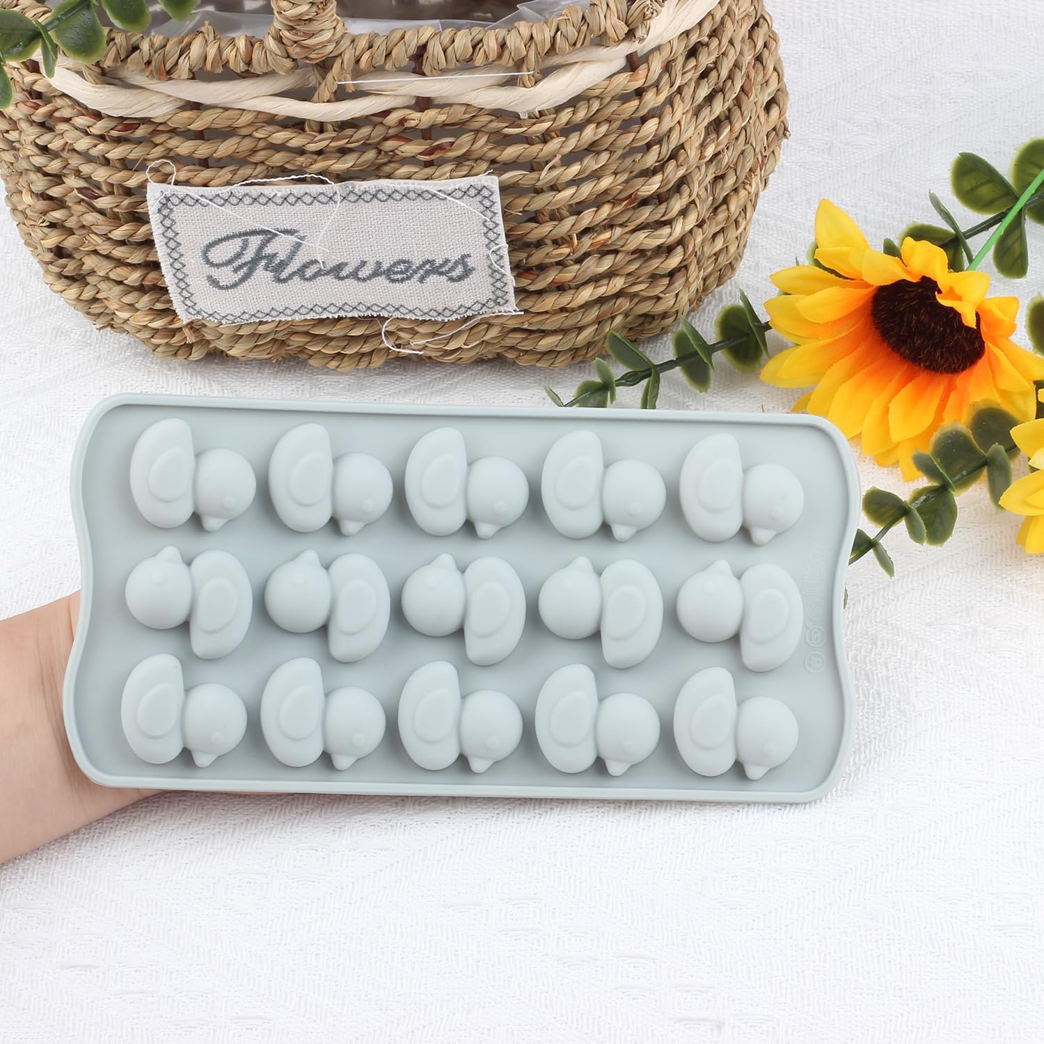 15 Cavity Duck Silicone Candy Molds For Chocolate Candy