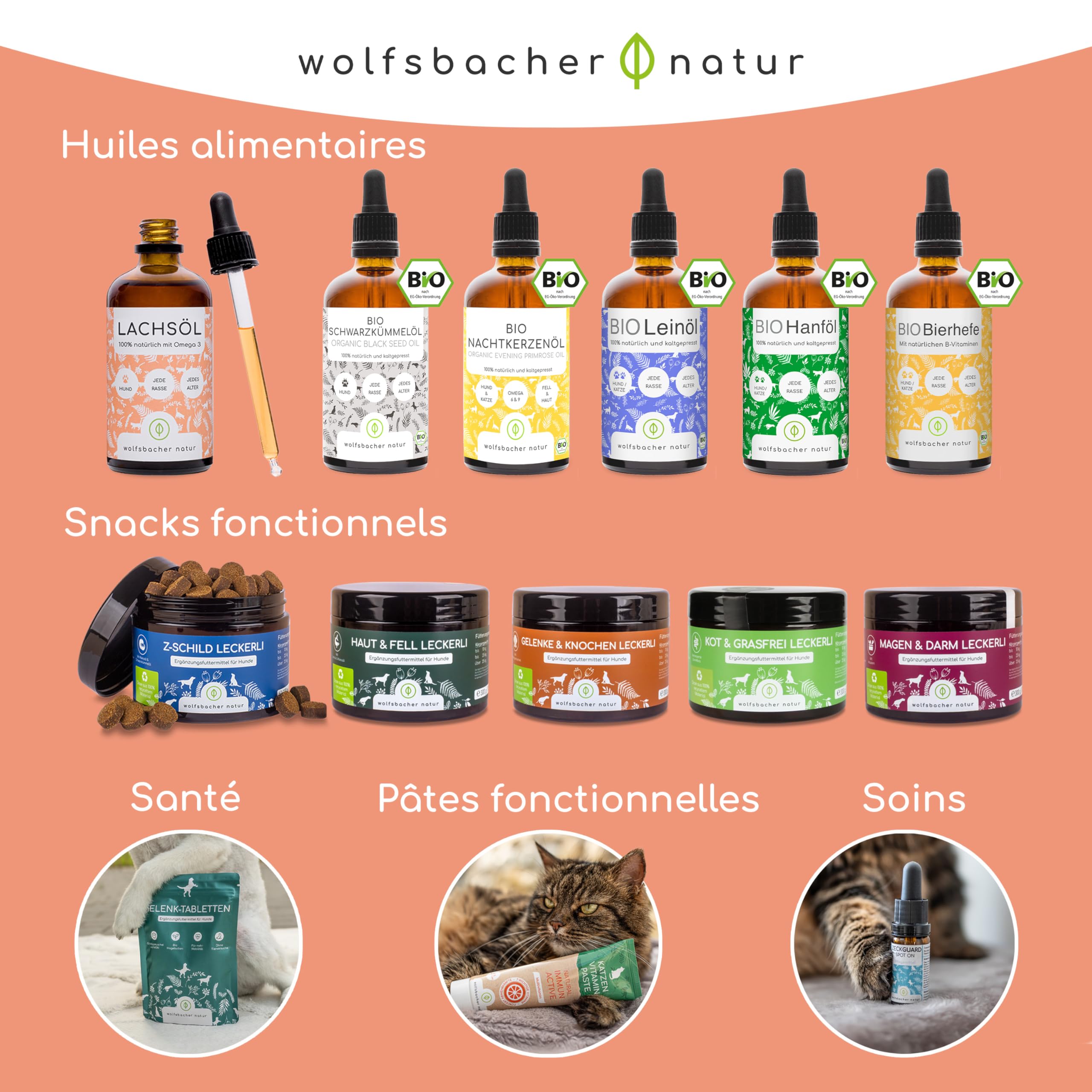 Huile de Saumon pour Chats avec Oméga 3 & 6 | 100ml Huile de Saumon Norvégien Naturelle de l'Atlantique | Complément Hautement Dosé pour Chats