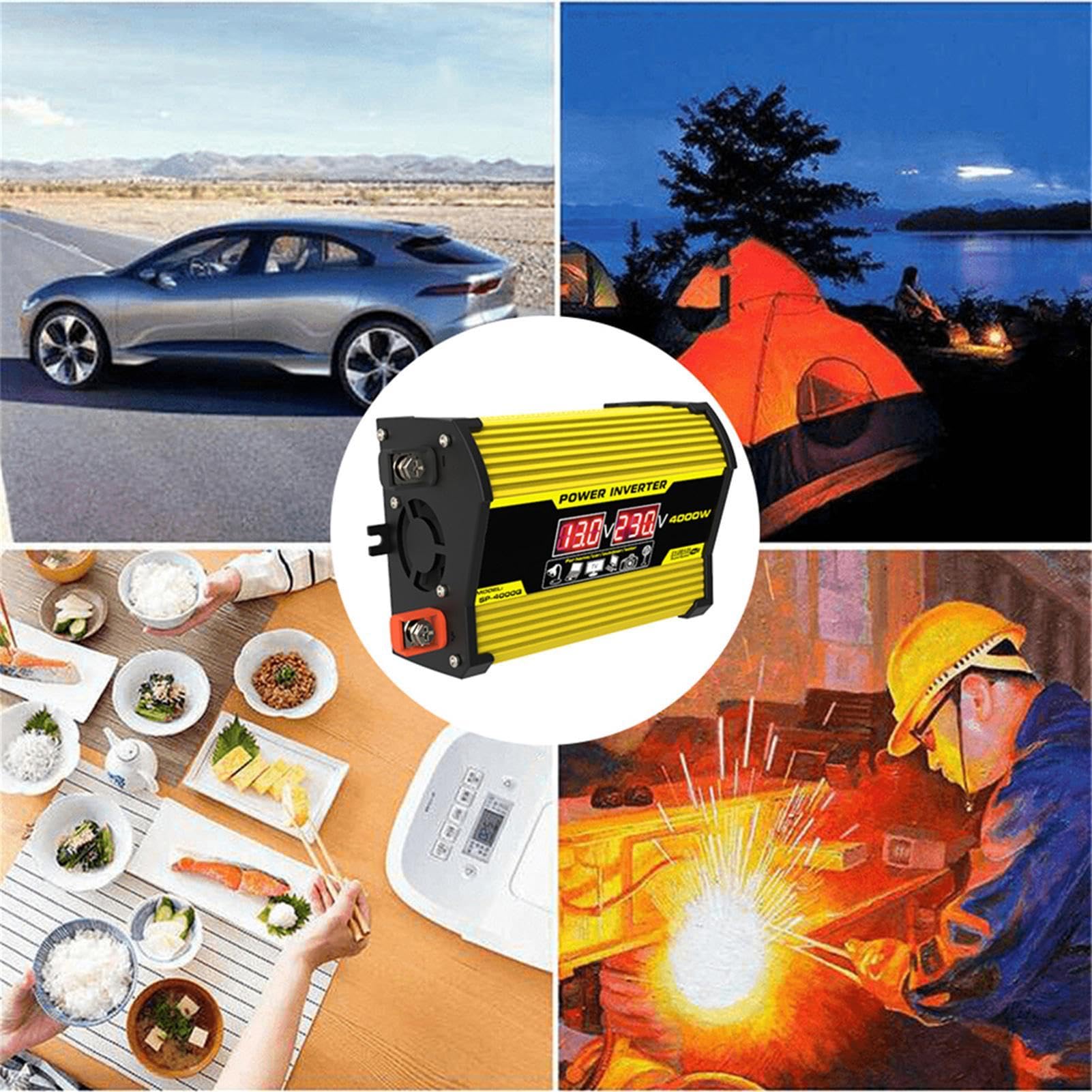 Komplett-Solarmodul – 12 Volt Solarpanel – Wechselrichter 300 Watt – wetterfest – DC 12 V bis – Wechselstrombedarf in verschiedenen 110/2-Controllern