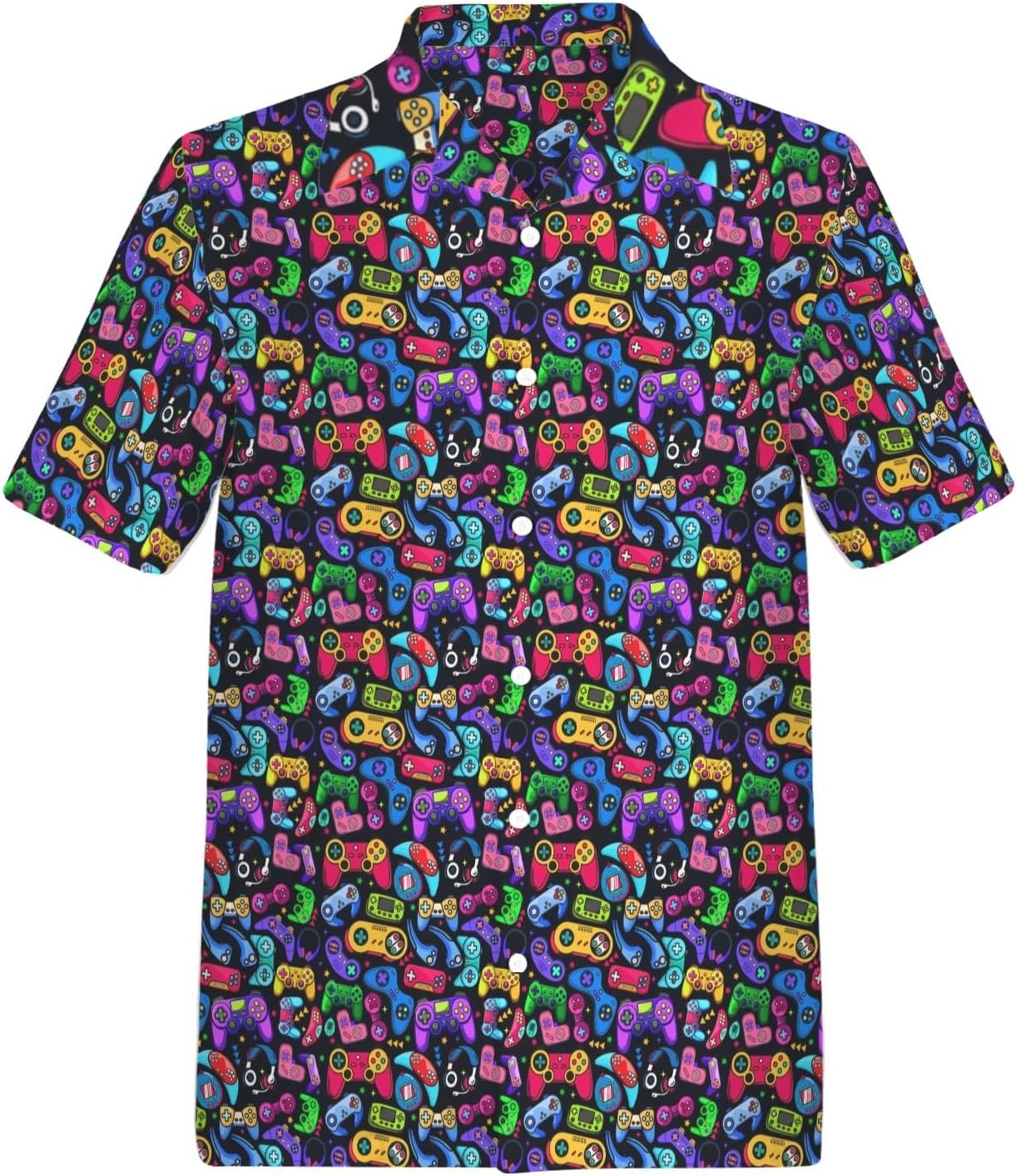 80s 90s Hawaiian Shirt for Men Big and Tall Christmas Shirts Button Down Short Sleeve Party Outfit