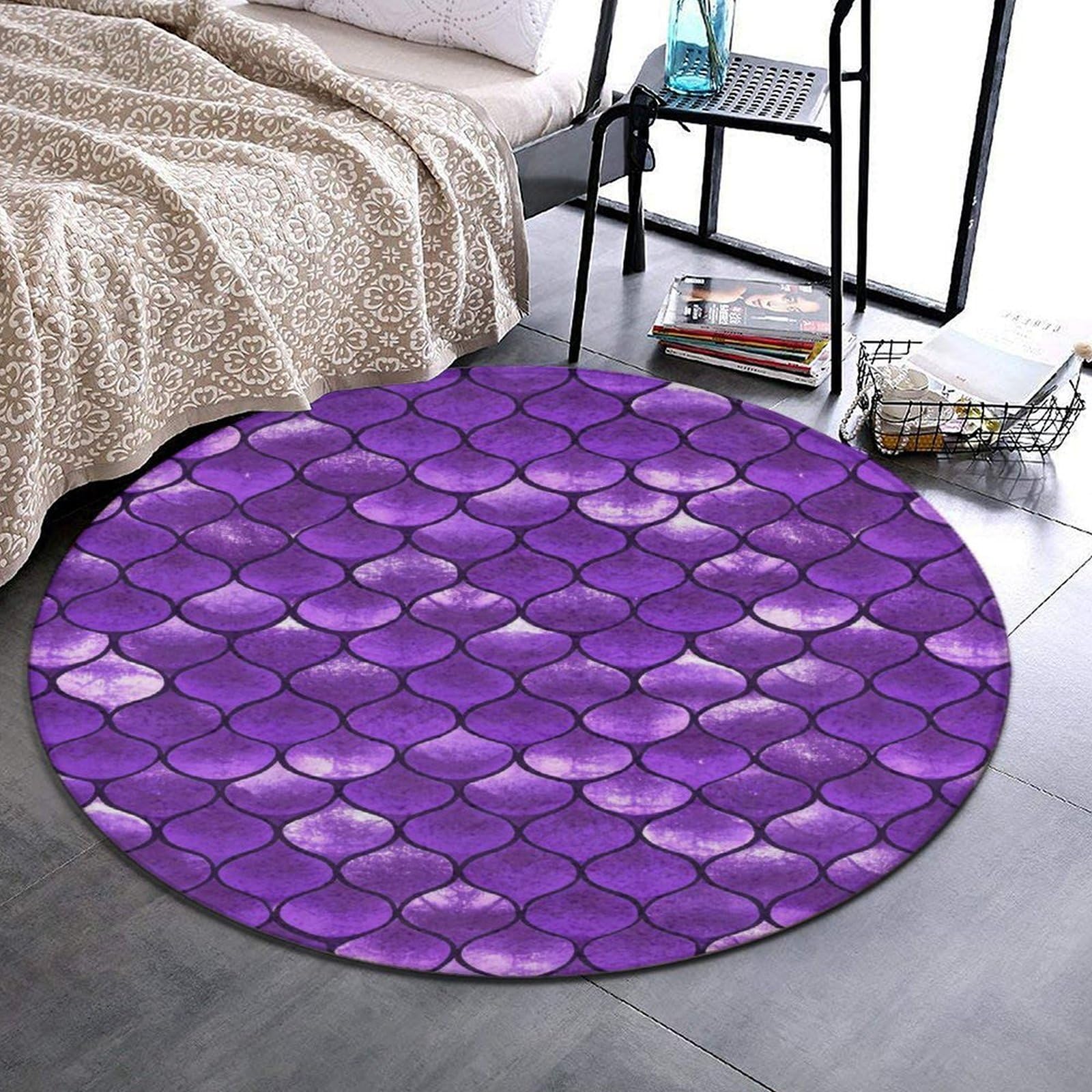 Alfombra redonda antideslizante para evitar resbalones y proteger suelos con diseño moderno
