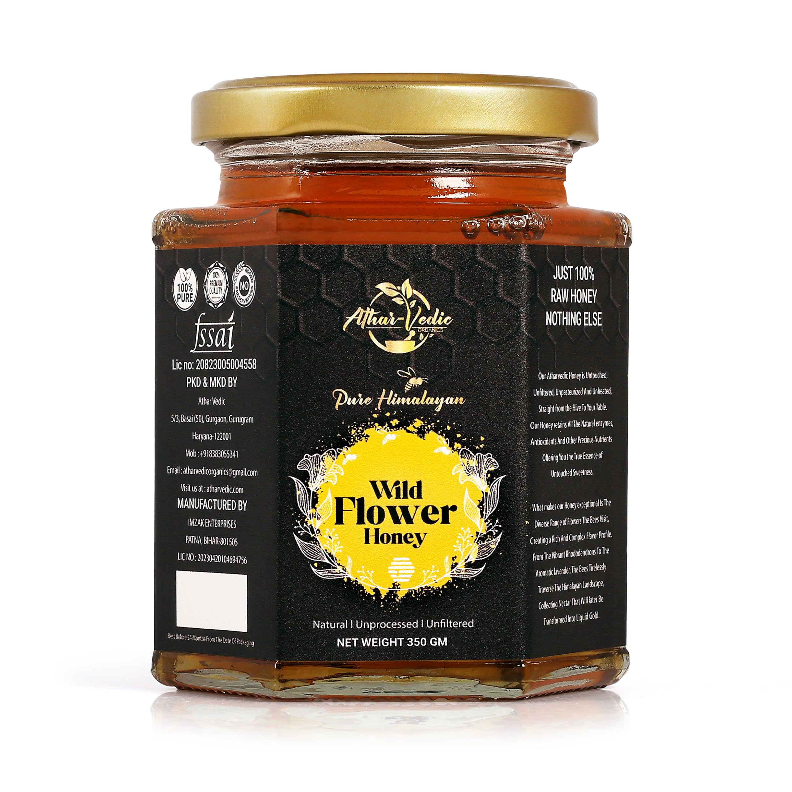 ATHARVEDIC Pure Himalayan Wild Flower Honey, 350 gm, Natural, Unprocessed, Unfiltered (B0DFTR75R6) Amazon Price History, Amazon Price Tracker