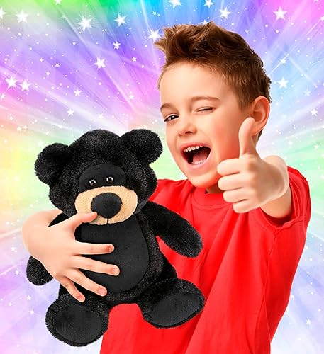 Miniatura 2 de DolliBu Peluche de oso negro  Suave oso negro abrazable adorable juguete de peluche de oso de tiempo de juego lindo regalo de peluche de vida